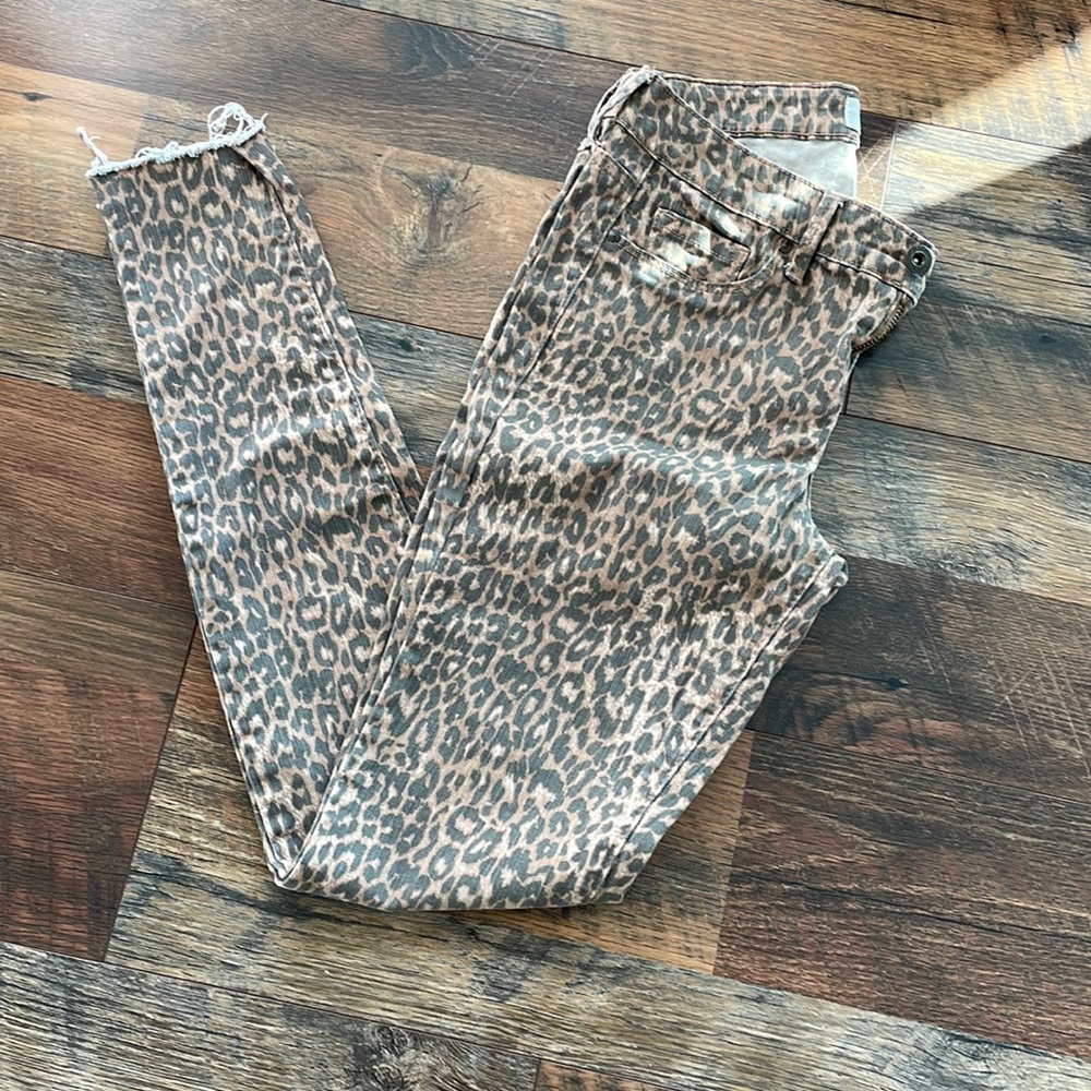 Leopard Print Skinny Jeans